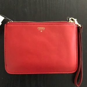 Red Fossil Wristlet NWT
